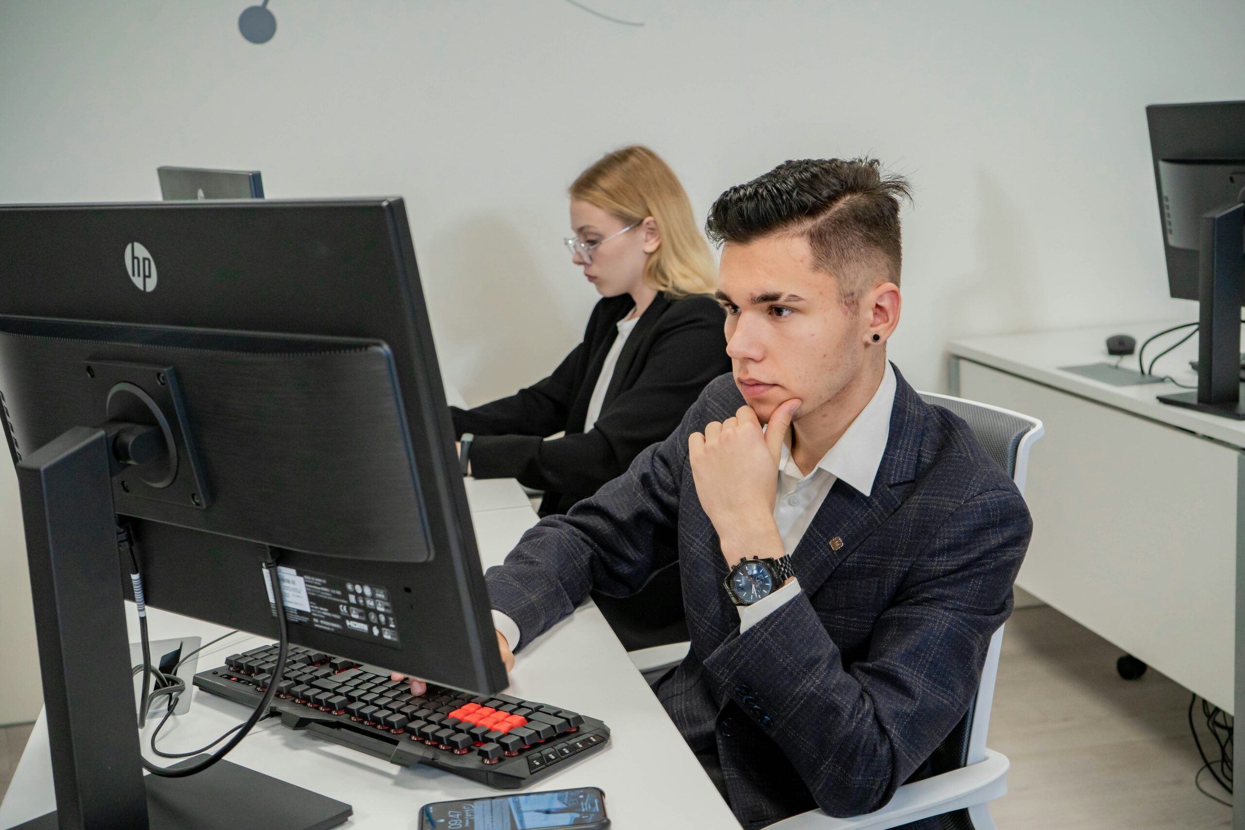 young man under a sales and marketing internship