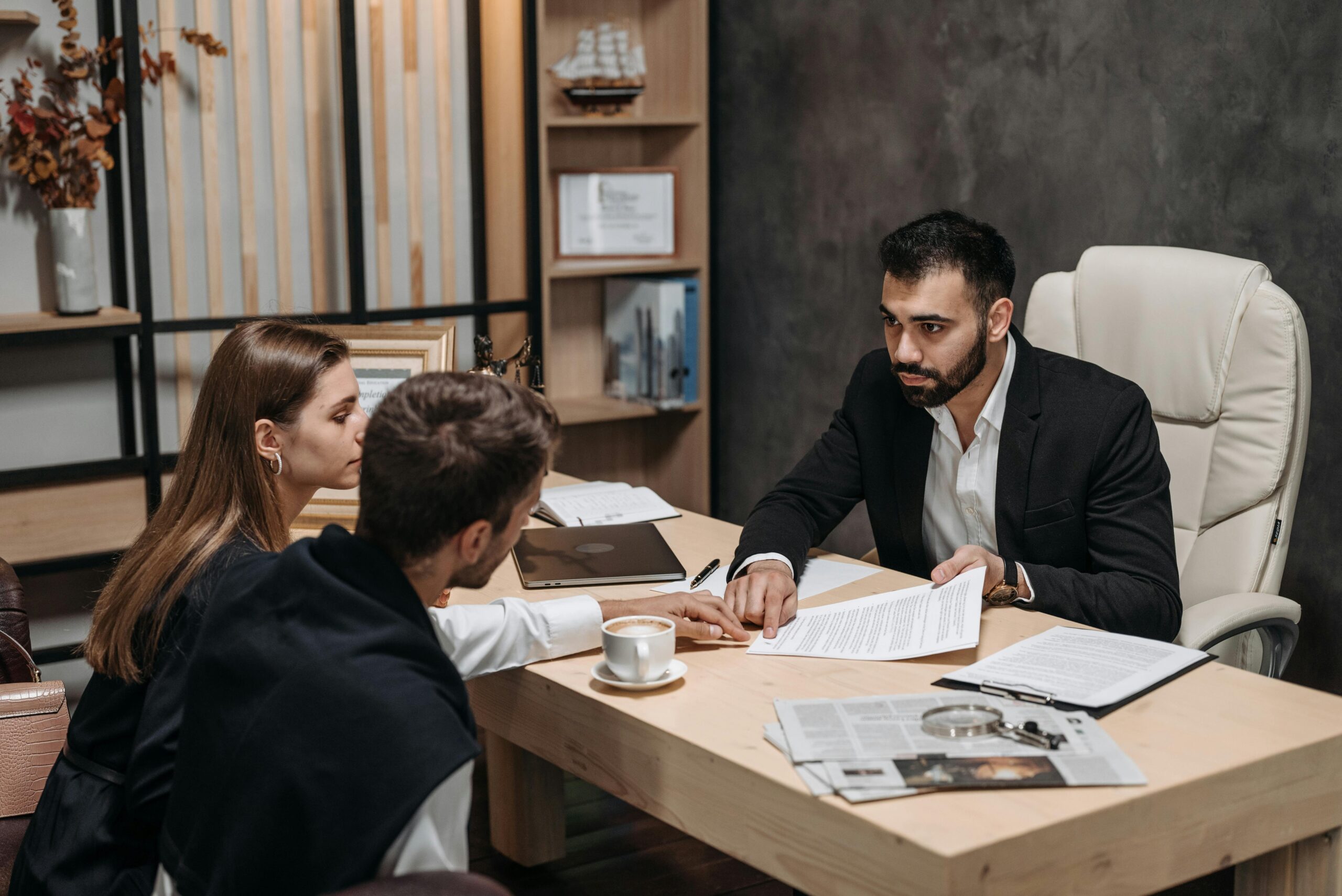 A man in the middle of planning.